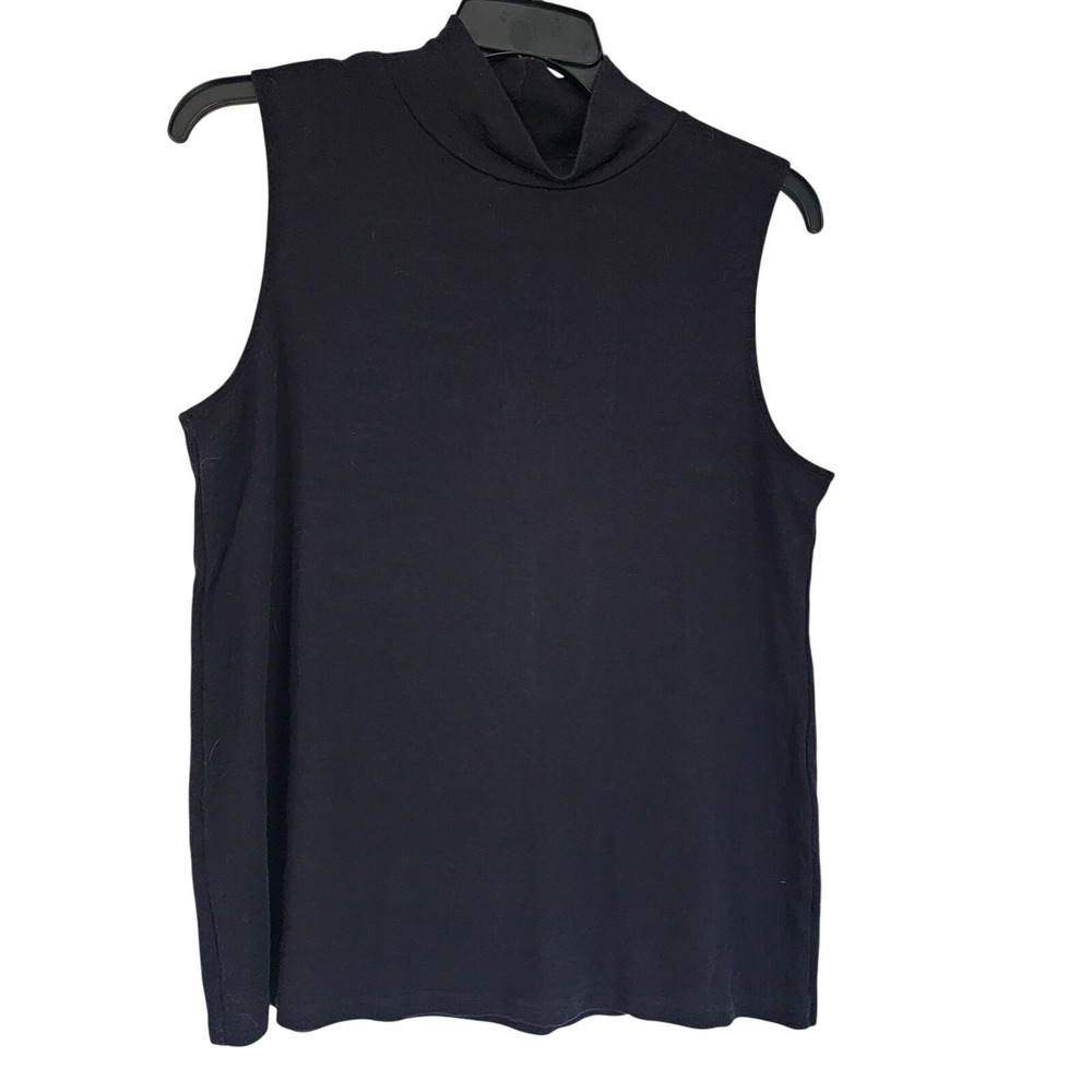 Croft & Barrow Black Mock Neck Sleeveless Tank Top Womens Plus 2XL XXL